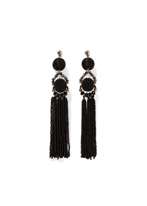 Bits Hoop Earrings in Black